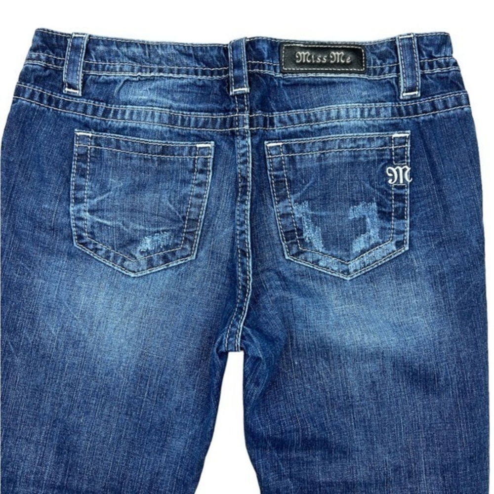 Miss Me Jeans Boyfriend Ankle Size 29 Medium‎ Wash JB5151A135 Distressed patches - Picture 8 of 12